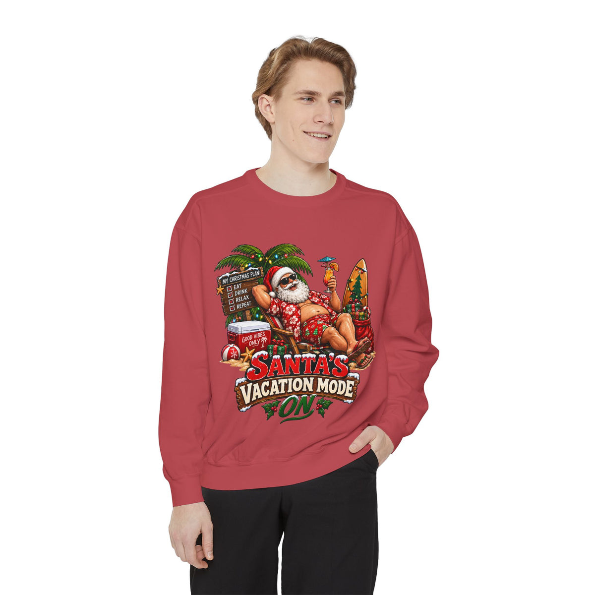Santa’s Vacation Mode Christmas Sweatshirt