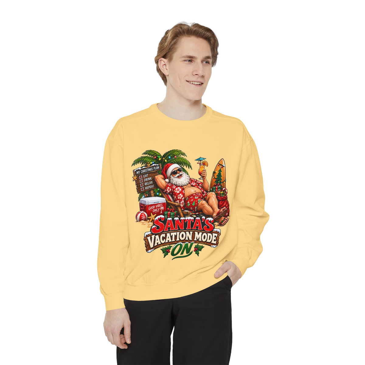 Santa’s Vacation Mode Christmas Sweatshirt