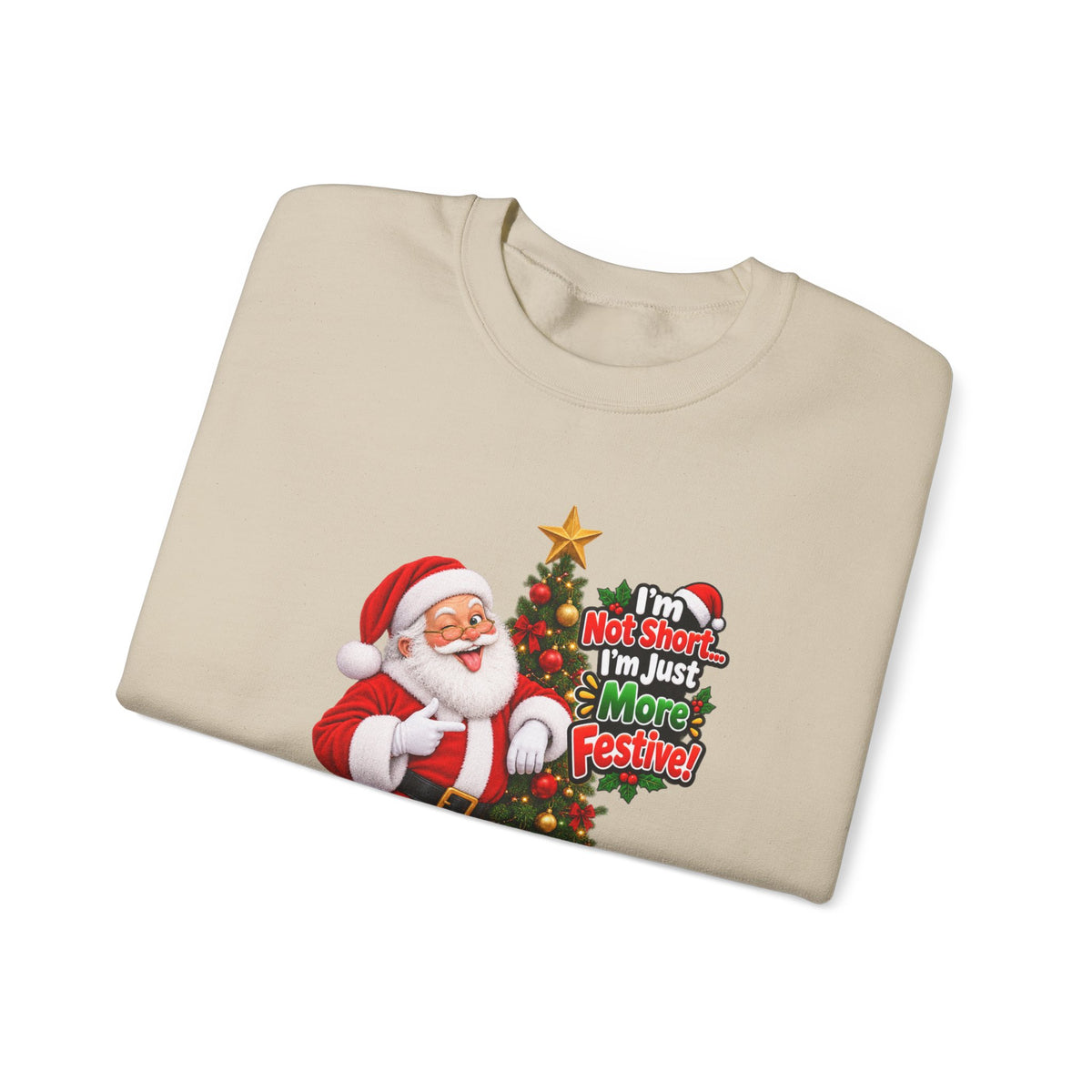 Santa Christmas Tree Crewneck Sweatshirt