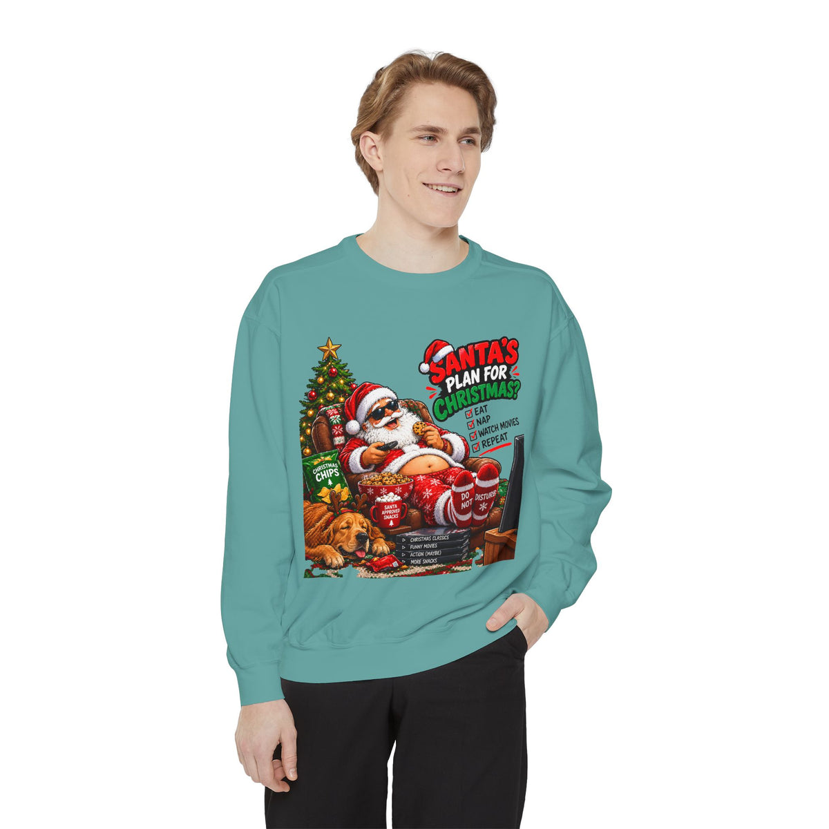 Santa’s Plan for Christmas Graphic Sweatshirt