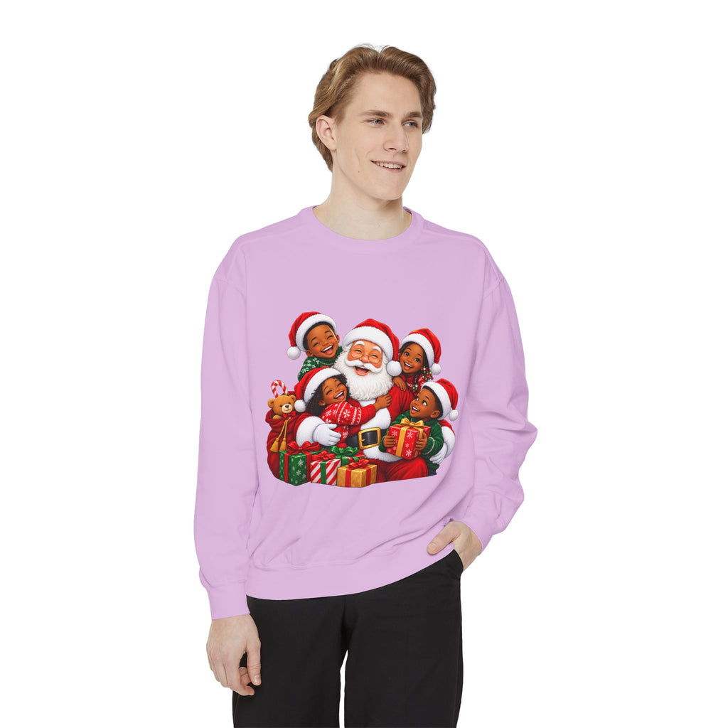 Merry Christmas Santa and Kids Holiday Sweatshirt