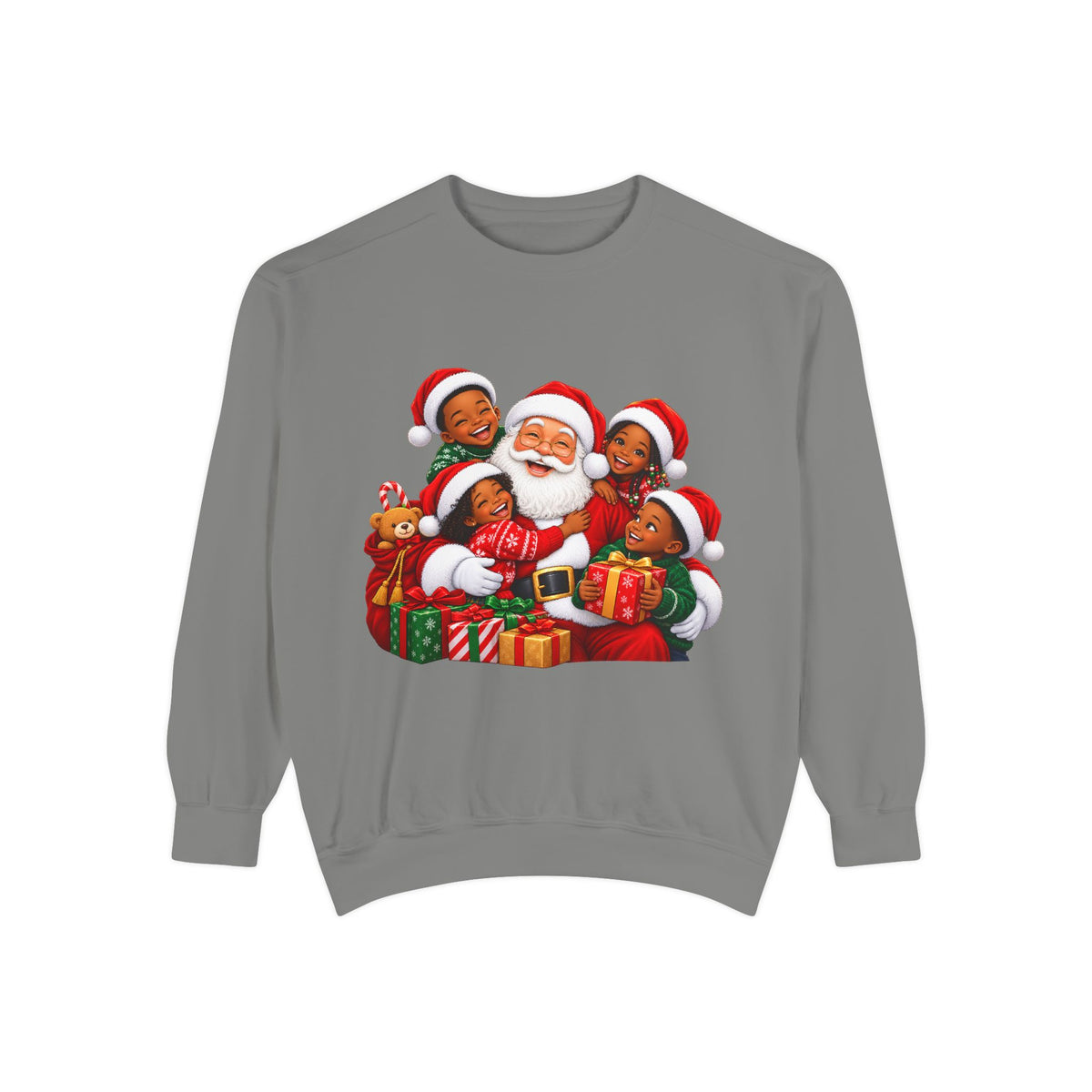 Merry Christmas Santa and Kids Holiday Sweatshirt