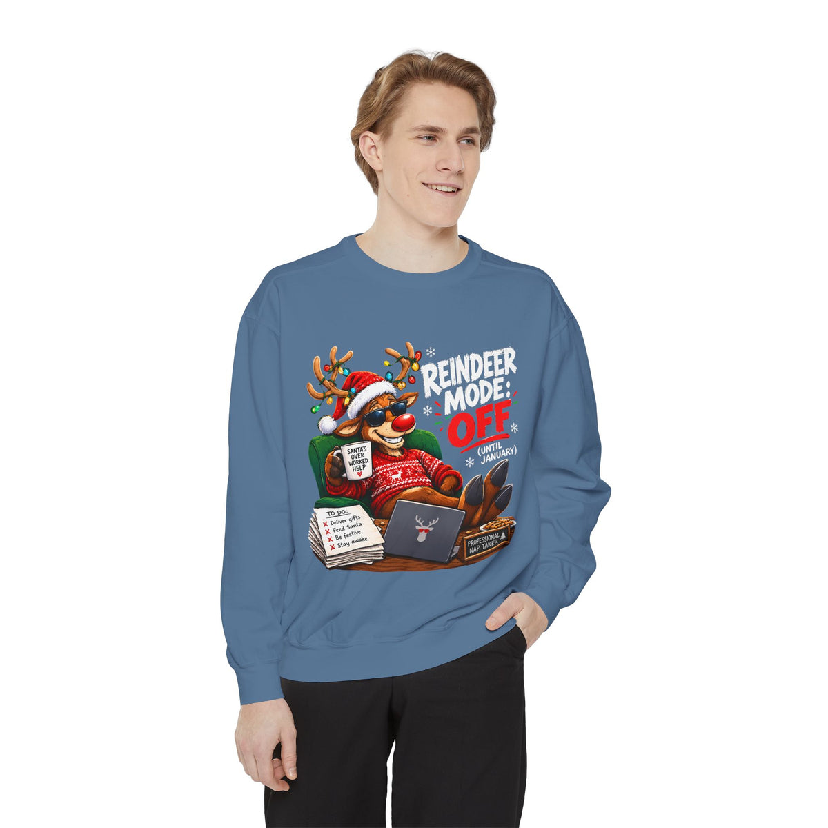 Christmas Reindeer OFF Holiday Sweatshirt
