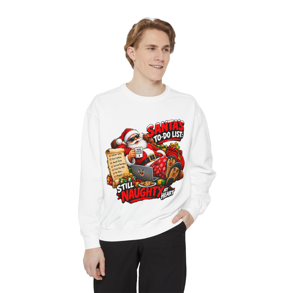 Santa’s To-Do List Still Naughty Christmas Sweatshirt
