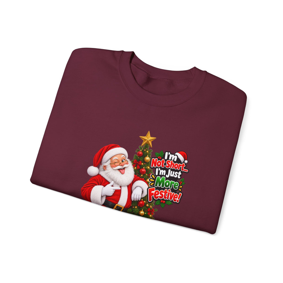 Santa Christmas Tree Crewneck Sweatshirt