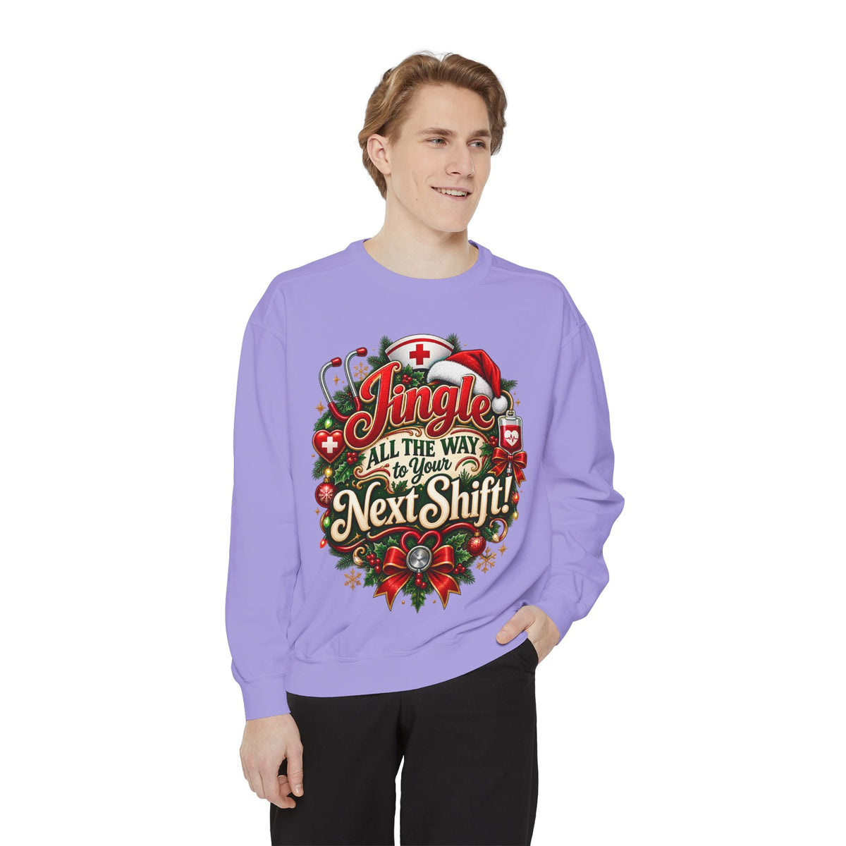 Jingle All the Way to the Next Shift Christmas Sweatshirt