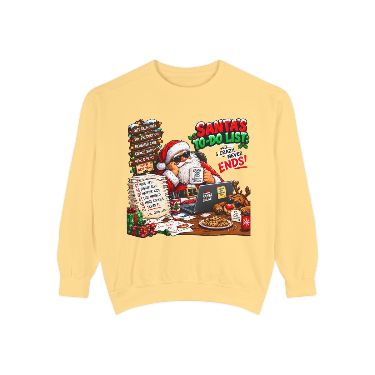 Santa’s To-Do List Christmas Sweatshirt