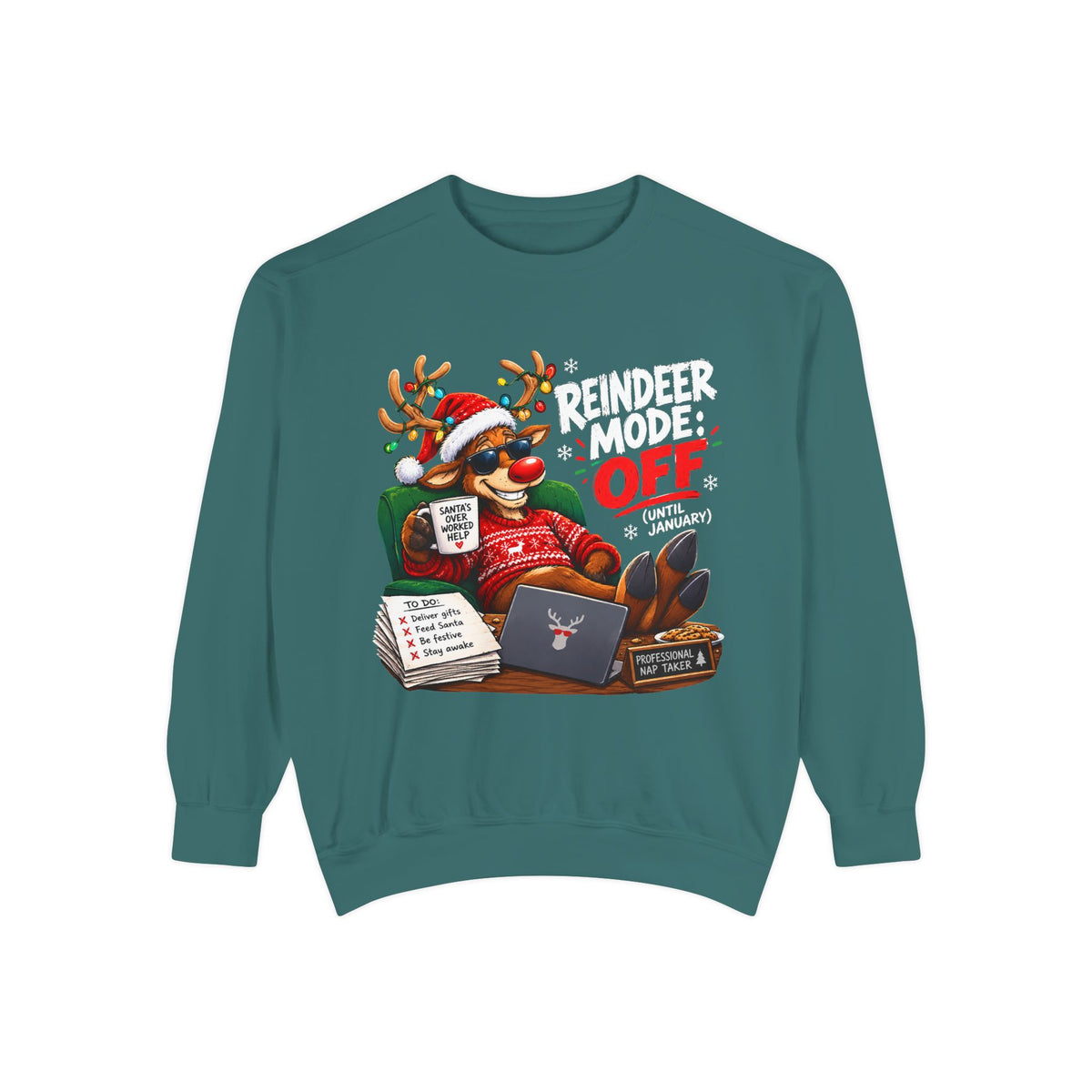 Christmas Reindeer OFF Holiday Sweatshirt