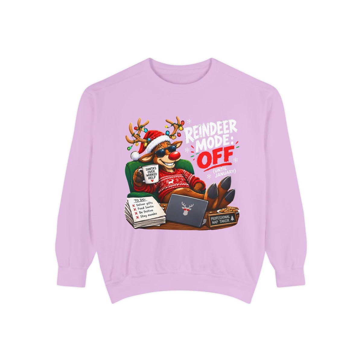 Christmas Reindeer OFF Holiday Sweatshirt