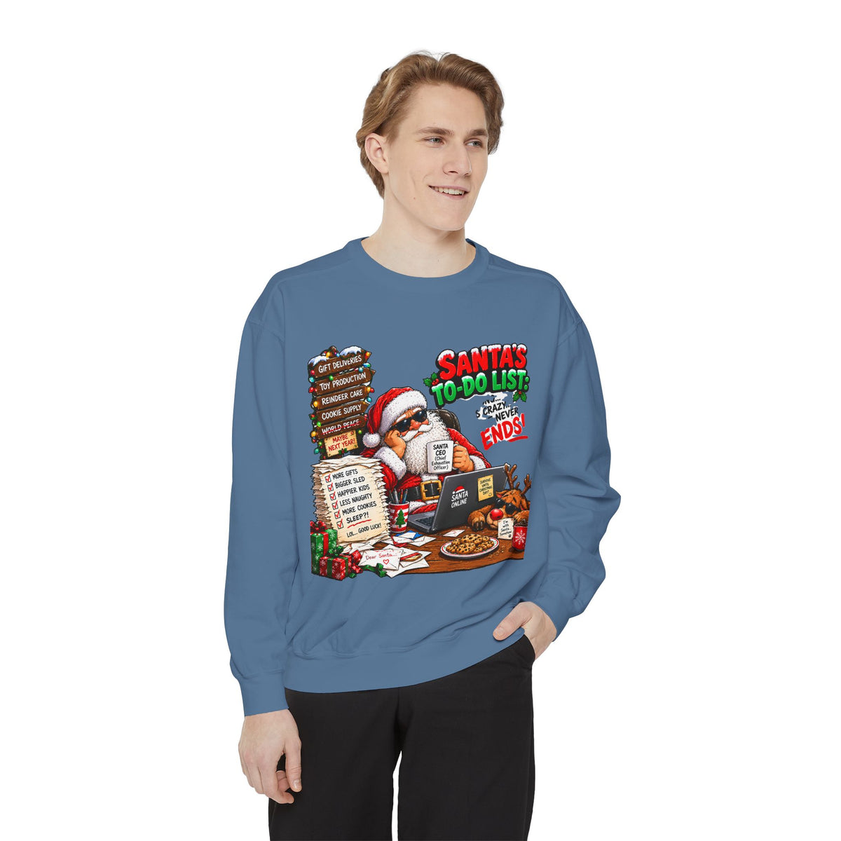 Santa’s To-Do List Christmas Sweatshirt