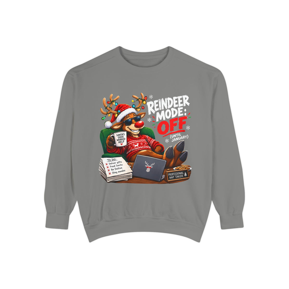 Christmas Reindeer OFF Holiday Sweatshirt