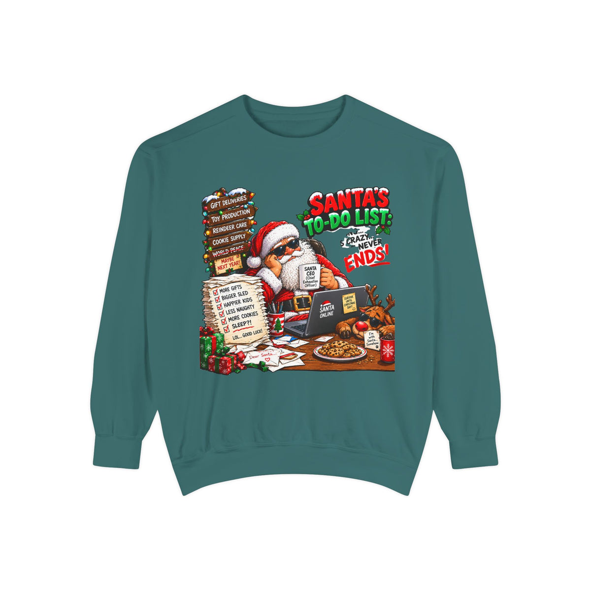 Santa’s To-Do List Christmas Sweatshirt