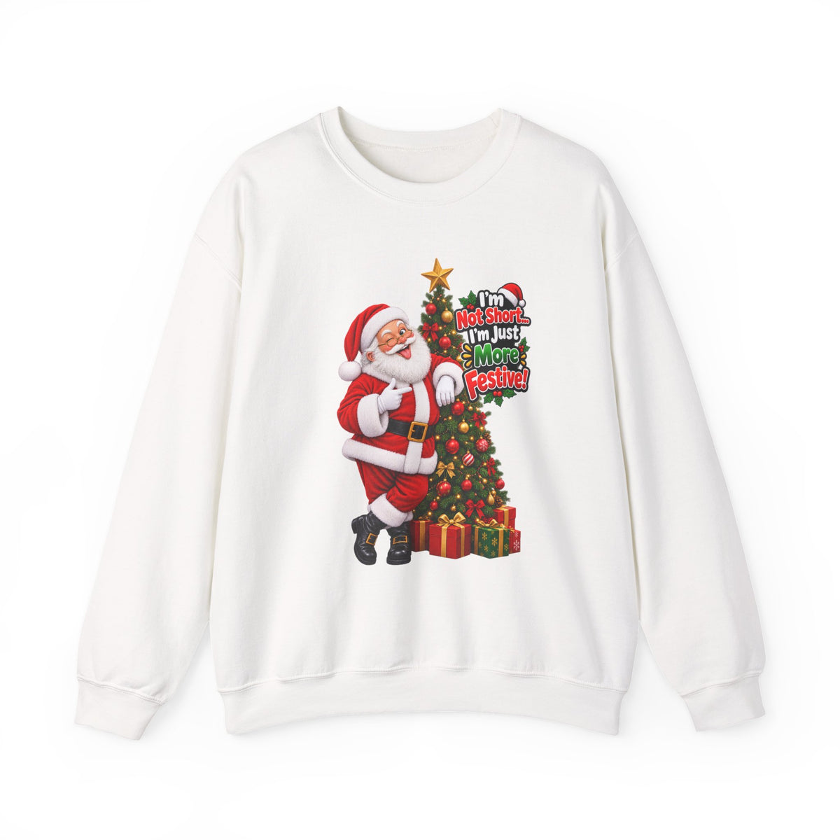 Santa Christmas Tree Crewneck Sweatshirt