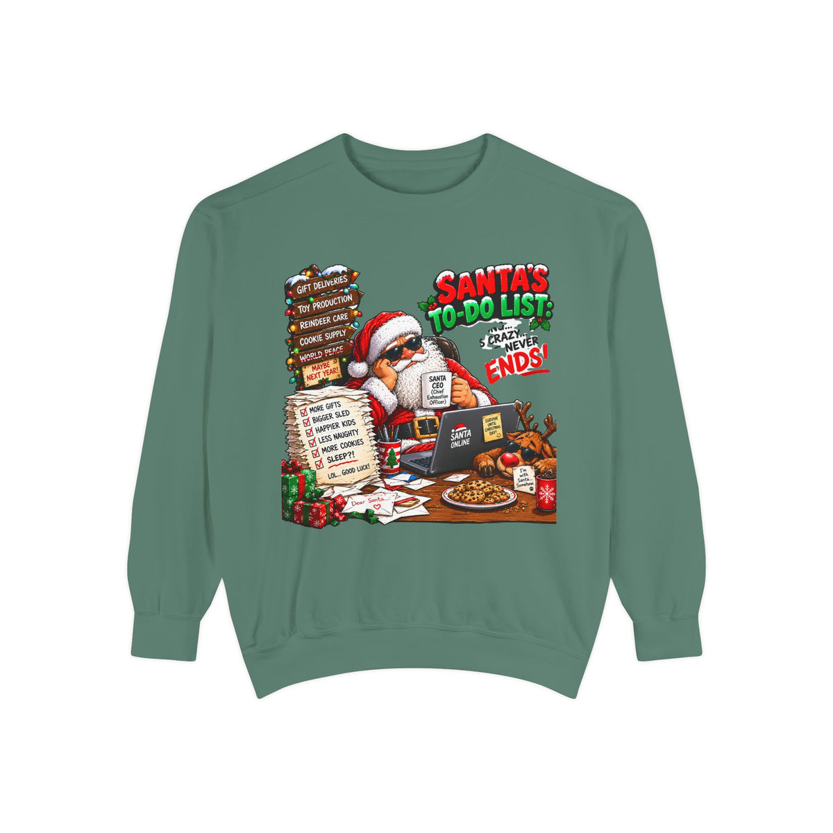 Santa’s To-Do List Christmas Sweatshirt