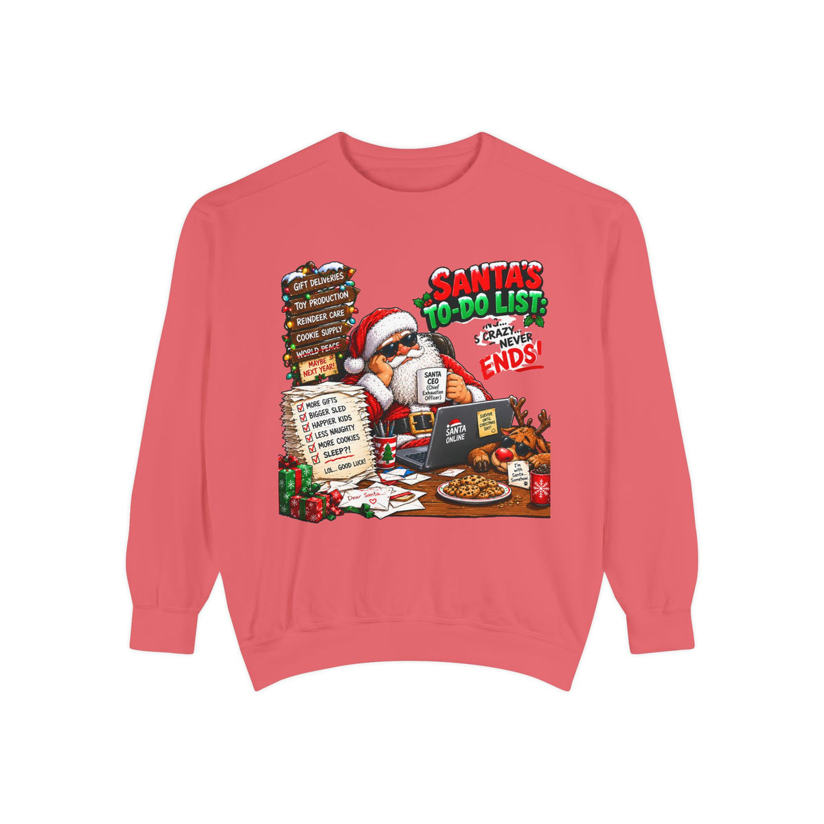 Santa’s To-Do List Christmas Sweatshirt