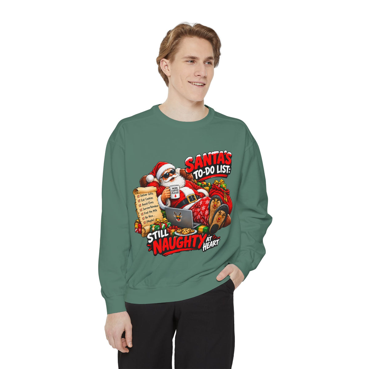 Santa’s To-Do List Still Naughty Christmas Sweatshirt