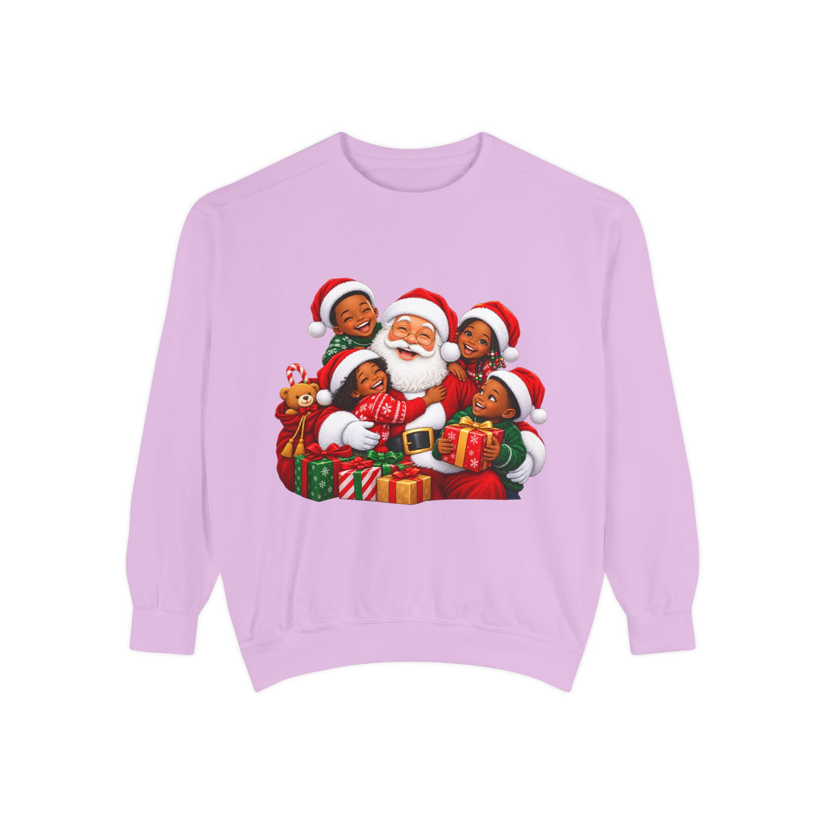 Merry Christmas Santa and Kids Holiday Sweatshirt