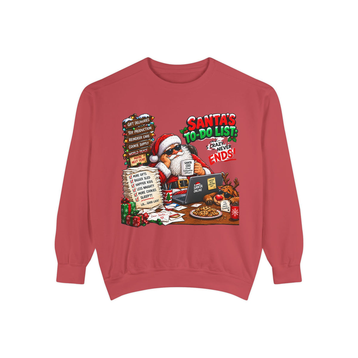 Santa’s To-Do List Christmas Sweatshirt