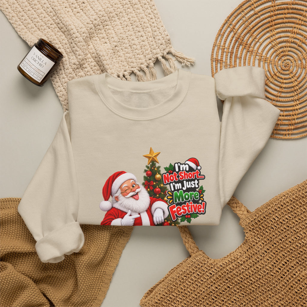 Santa Christmas Tree Crewneck Sweatshirt