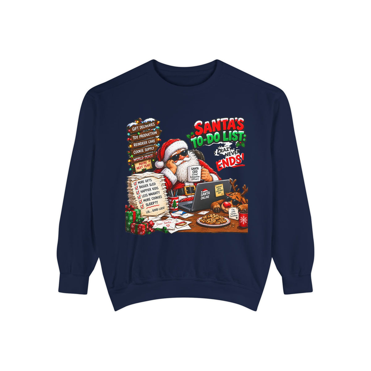 Santa’s To-Do List Christmas Sweatshirt