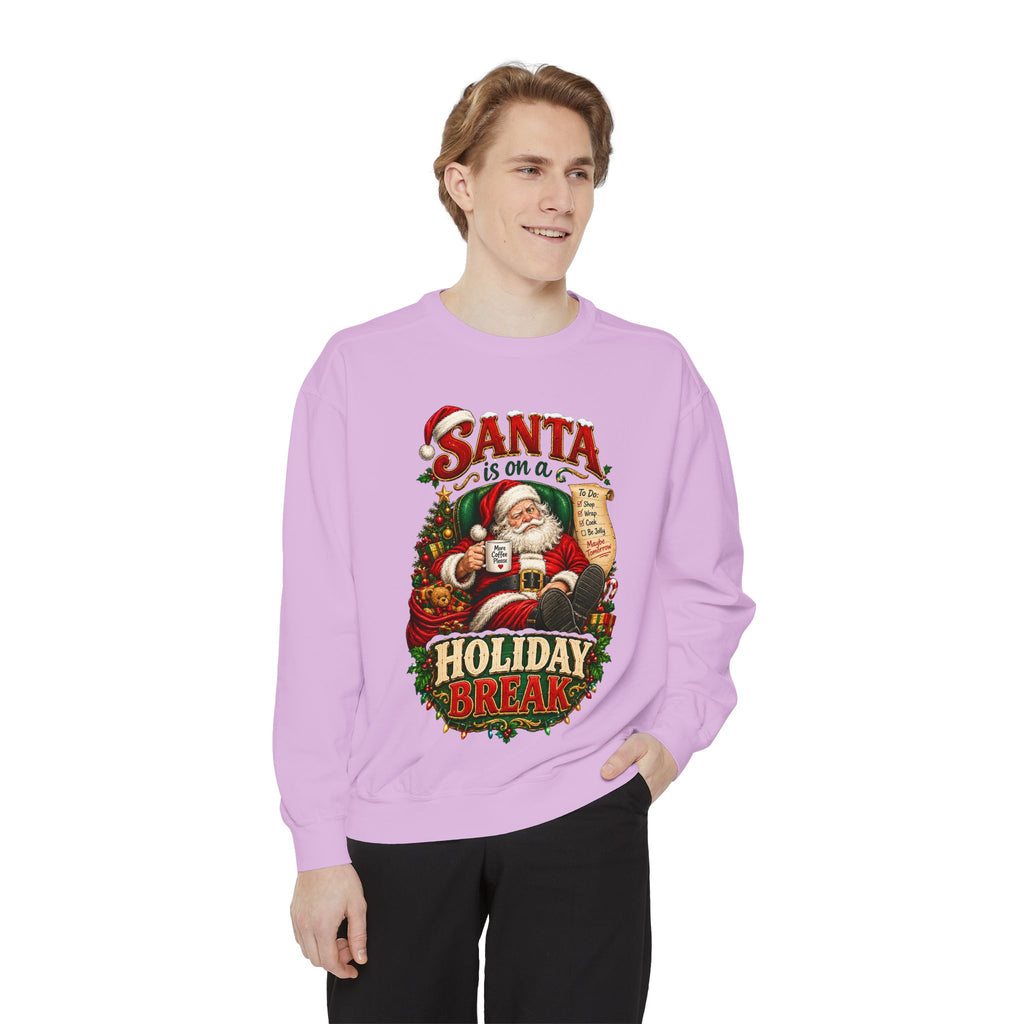 Santa Is on a Holiday Break Christmas Sweatshirt