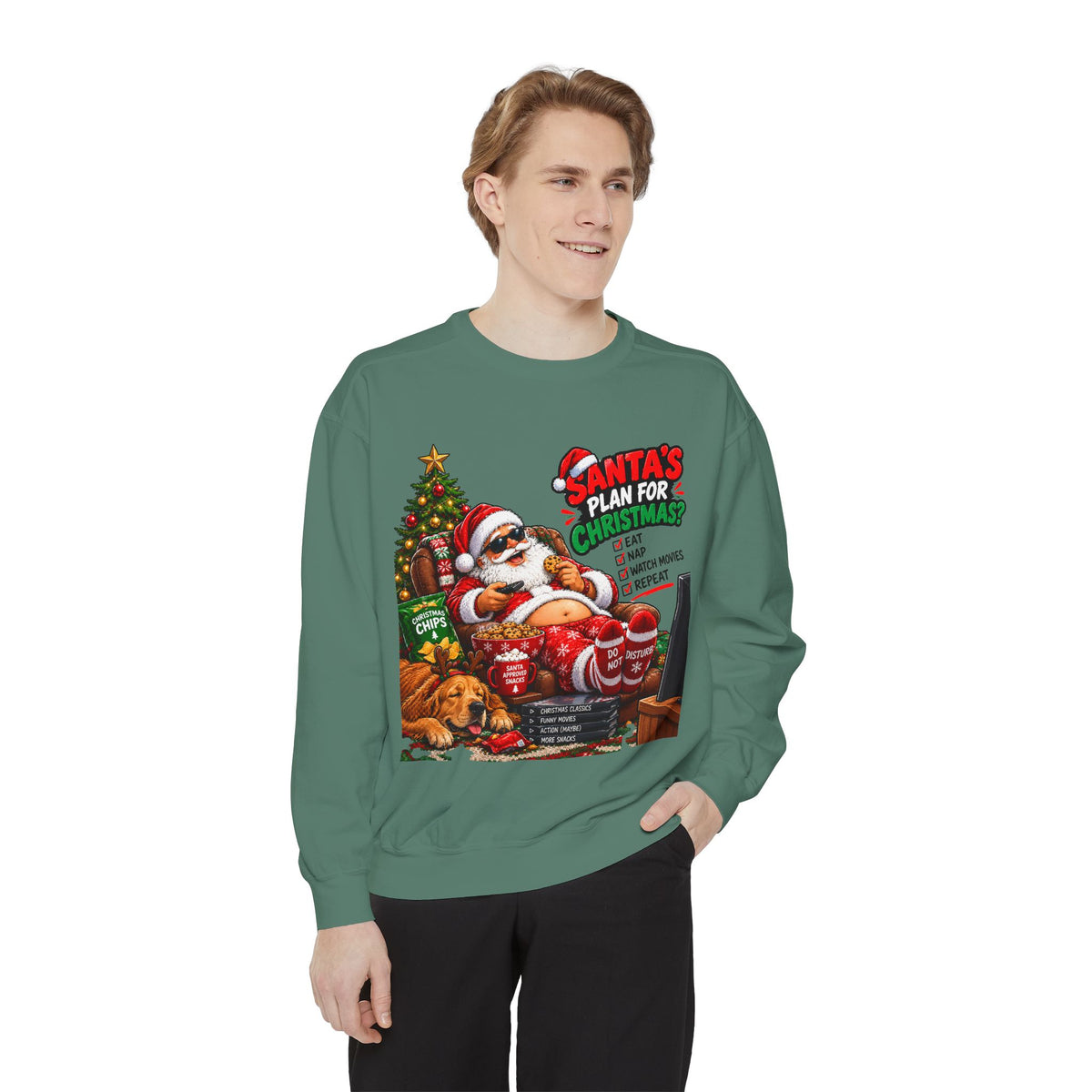 Santa’s Plan for Christmas Graphic Sweatshirt