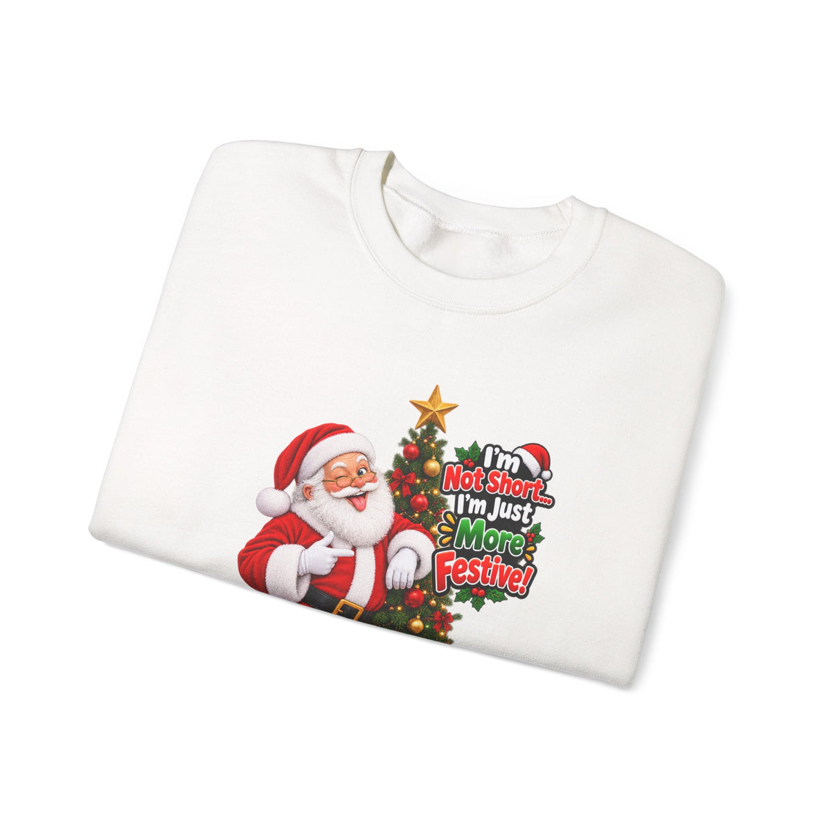 Santa Christmas Tree Crewneck Sweatshirt