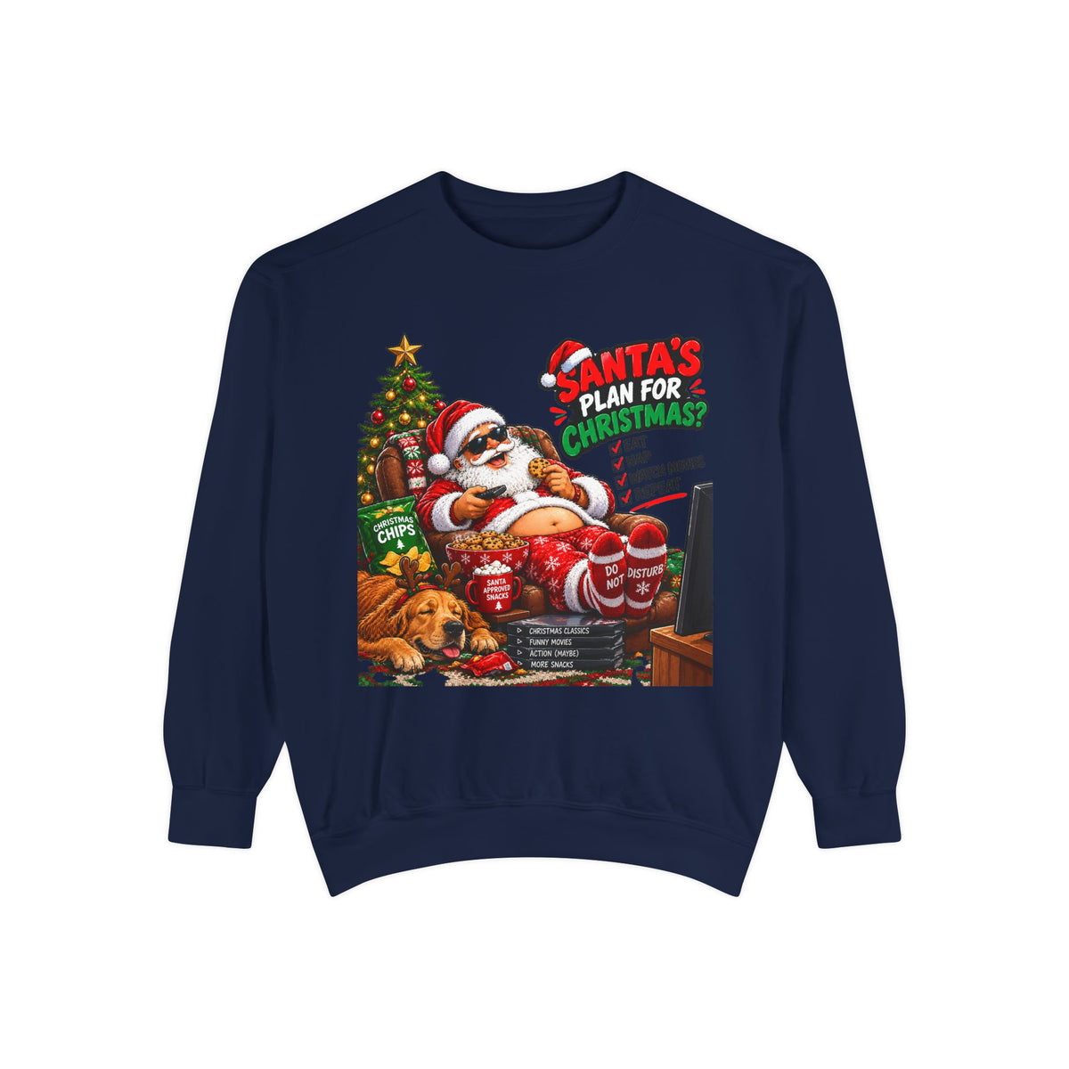 Santa’s Plan for Christmas Graphic Sweatshirt