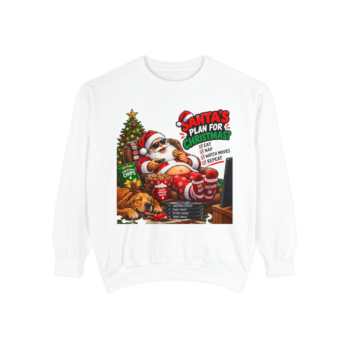 Santa’s Plan for Christmas Graphic Sweatshirt