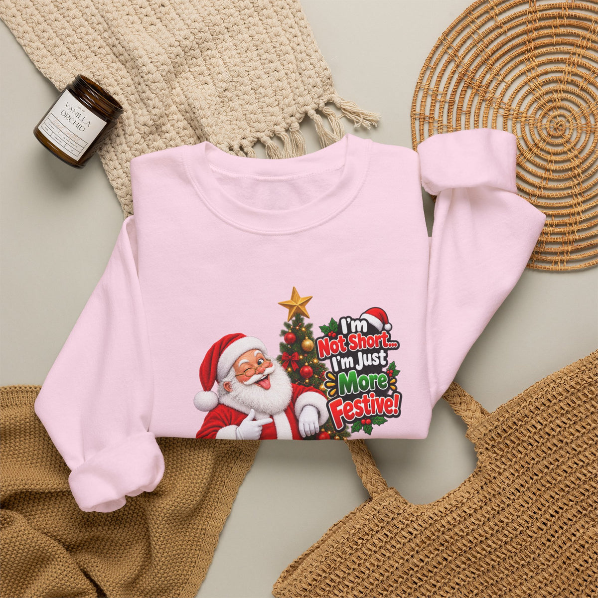 Santa Christmas Tree Crewneck Sweatshirt