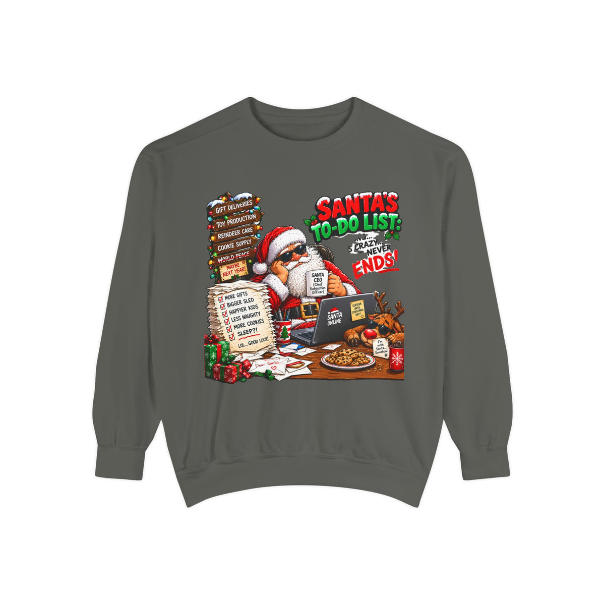 Santa’s To-Do List Christmas Sweatshirt
