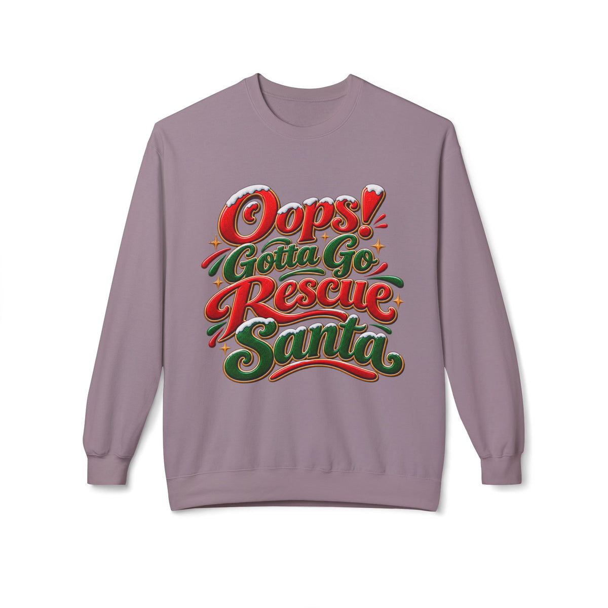 Oops! Gotta Go Rescue Santa Christmas Crewneck Sweatshirt