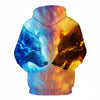 Fire and Ice Wolf Hooded Sweatshirt