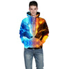 Fire and Ice Wolf Hooded Sweatshirt