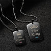 Couples Necklaces - Her King & His Queen (Pair)