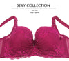 Large Size 3/4 Cup Lace Push Up Bra