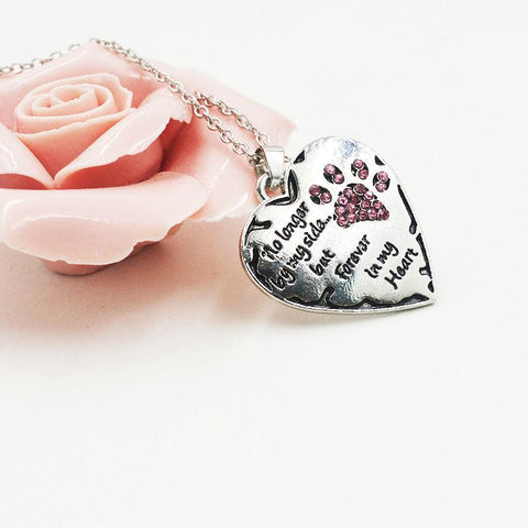Pet Dog Memory Heart Necklace