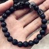 Natural Beads Skull Bracelet