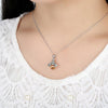 Sterling Silver Pastel Orange Bee Pendant Necklace