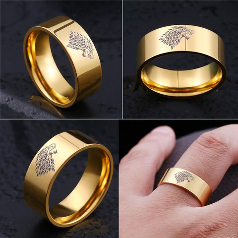 Titanium Thrones Game Men's Ring