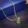 Pink White Opal Apple Pendant Necklace