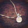 Pink White Opal Apple Pendant Necklace