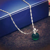 Pink White Opal Apple Pendant Necklace